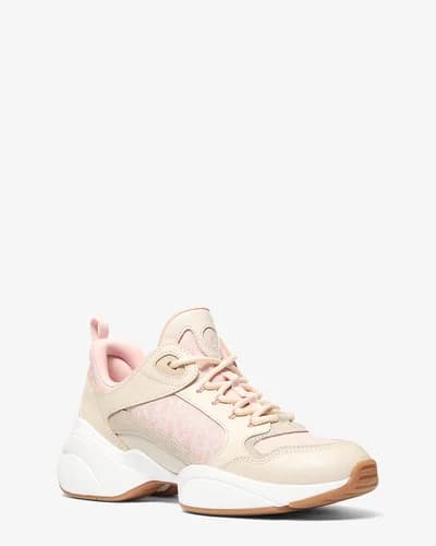 Кроссовки Bowie из холста Signature и кожи розовый